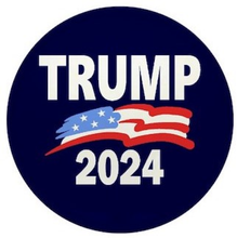 Load image into Gallery viewer, Pistol Display Stand Handgun Stand Clear Acrylic Rubber Tipped - Trump 2024 Domed Decal…