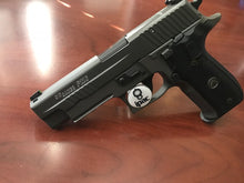 Load image into Gallery viewer, Pistol Display Stand Handgun Stand Clear Acrylic Rubber Tipped - iPac Domed Decal…