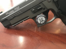 Load image into Gallery viewer, Pistol Display Stand Handgun Stand Clear Acrylic Rubber Tipped - 2nd Amendment/Homeland Security Domed Decal…