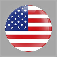 Load image into Gallery viewer, 3-Pack Pistol Display Stand Handgun Stand Clear Acrylic Rubber Tipped - American Flag Domed Decal…
